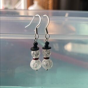 Elegant Snowman Earrings